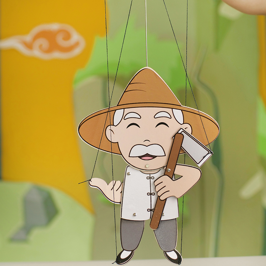 农夫与蛇提线木偶diy儿童剧