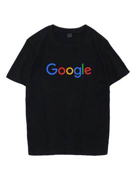 夏季程序员搜索工具谷歌google浏览器落肩短袖圆领T恤文化衫