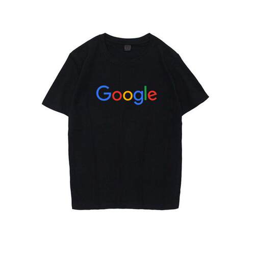 夏季程序员搜索工具谷歌google浏览器落肩短袖圆领T恤文化衫