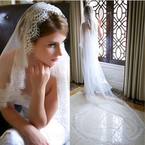 Crystal love new Bridal Wedding headdress lace simple headdress wedding photography available