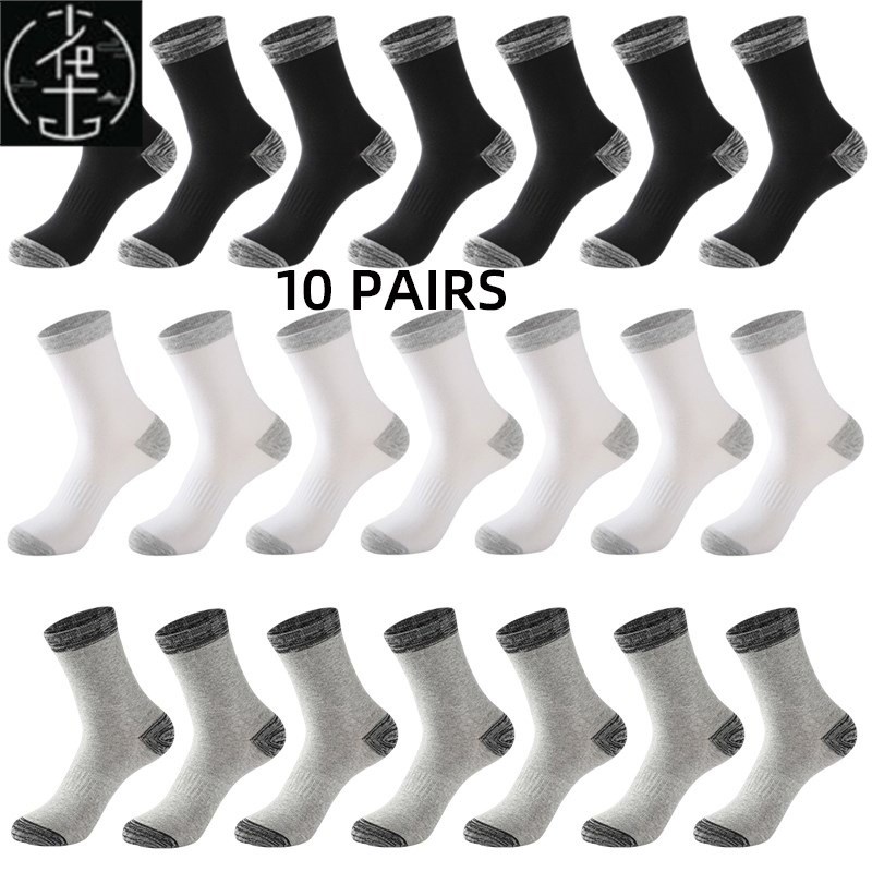 10 pairs large size socks for men cotton football sport sock图片