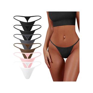 Women Cotton Panties Stretch T-back G-String Thongs Low Rise