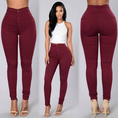 2022Fashion elastic jeans women leggings ladies jeans pants
