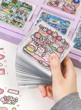 waterproof asthetic stickers sticker set 日韩可爱贴纸樱花