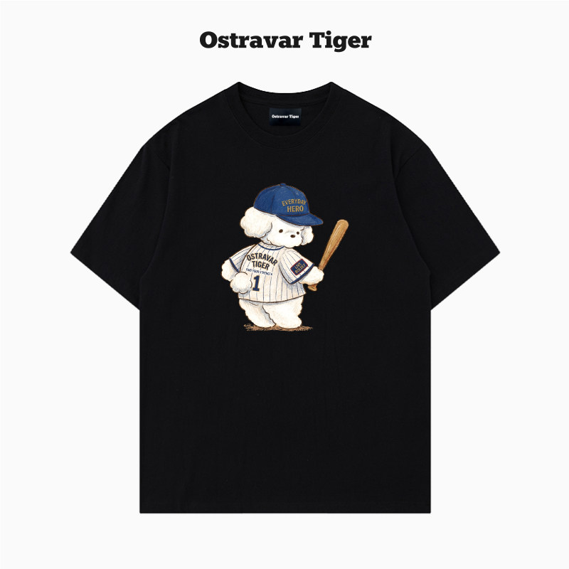 好看OstravarTige宽松t恤手绘风