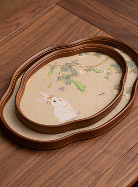 玻璃茶盘家用办公室茶托盘茶具配件茶台下午茶干果点心托盘干泡盘