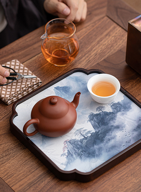 2025新中式干泡盘家用茶壶茶台茶托盘茶室功夫茶具多功能茶盘壶承