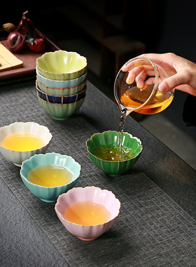 家用国潮主人杯五大名窑功夫茶具个人茶杯陶瓷单杯茶盏茶碗伴手礼