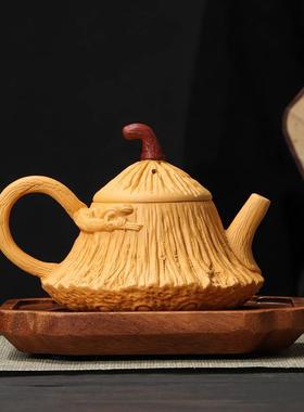 黄金段泥莲蓬壶家用茶壶功夫茶具泡茶壶2024新款大容量仿古单壶
