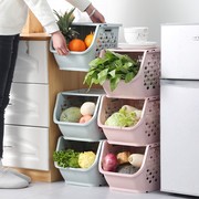 hộp đựng đồ ăn Nhà bếp kệ lưu trữ sàn nhiều lớp trái cây và rau giỏ cung cấp các thiết bị nhỏ bộ phận lưu trữ đồ chơi giỏ lưu trữ tạo tác - Trang chủ hộp nhựa trong