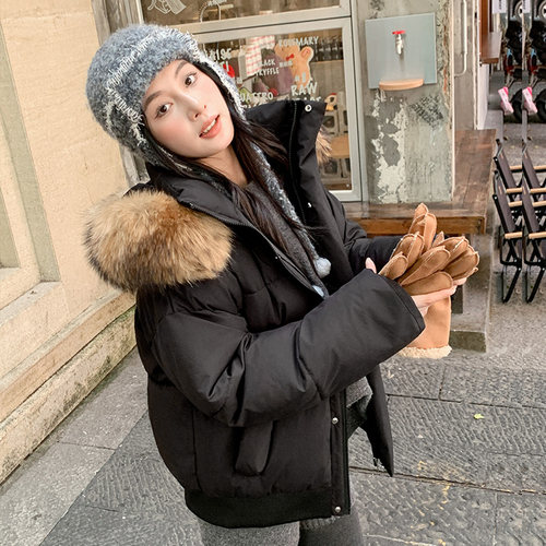 羽绒棉服女短款加厚棉袄宽松外套