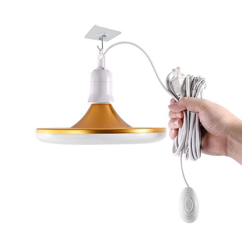 家用飞碟灯超亮led灯泡带线插头开关插线灯悬挂式节能灯E27灯座