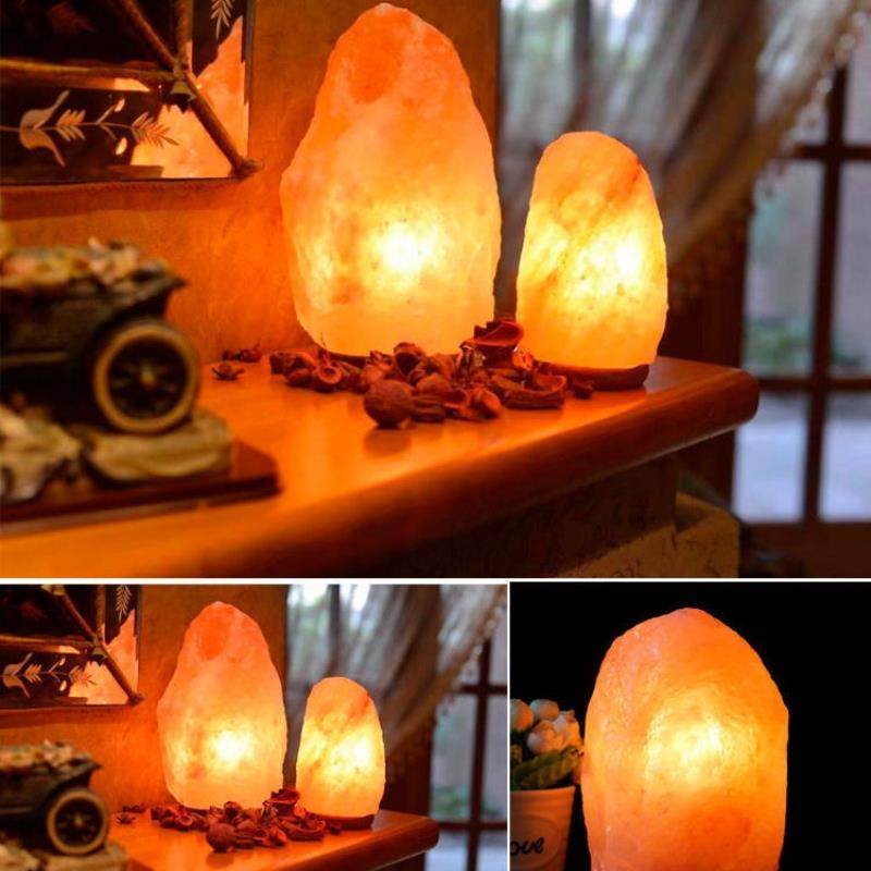 喜马拉雅天然水晶盐灯LED进口卧室小夜灯三色创意装饰床头台灯