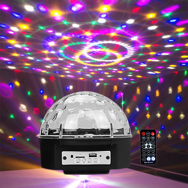 2025新款七彩灯 声控旋转变色ktv舞厅爆闪光客房间氛围宿舍蹦迪灯