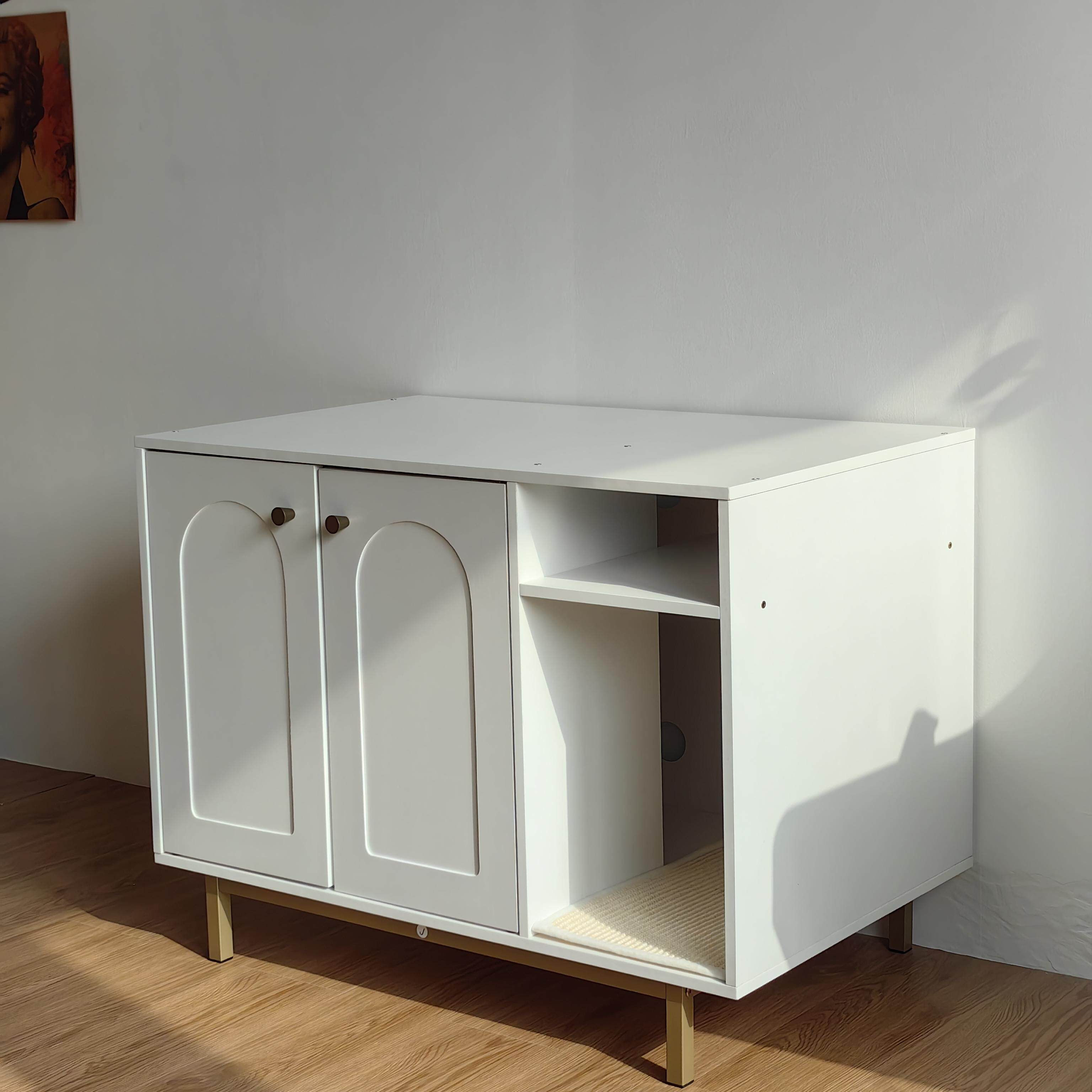 外贸原单清仓奶油风小户型宠物窝收纳柜子小茶几客厅沙发边几柜