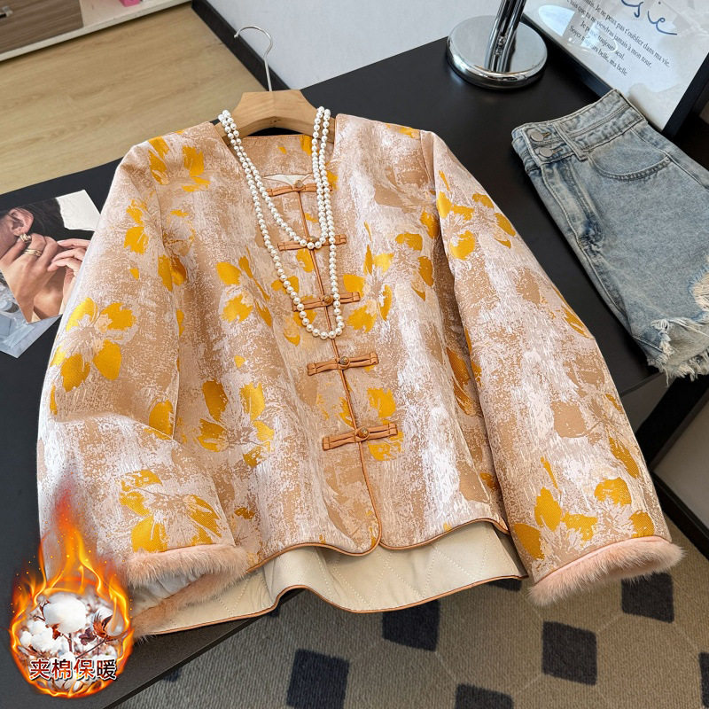 新中式国风提花外套女