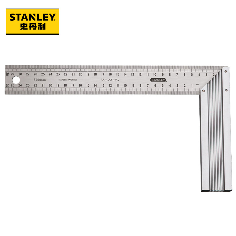 史丹利直角尺不锈钢高精度公制尺