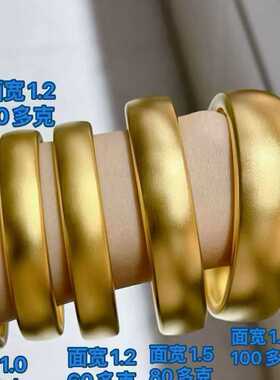 深圳水贝传承轮胎黄金手镯女999足金大克重宽面素圈金镯子送爱人