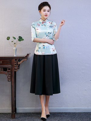 复古日常短款旗袍式上衣