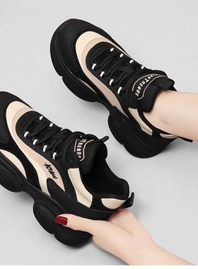 ins韩版新款高帮老爹鞋女2025秋季学生跑步运动厚底增高休闲EP907