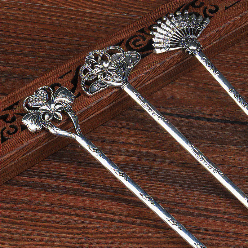 逸彩唐合金复古簪子古风发簪古代头饰汉服发饰盘发钗子古典发钗