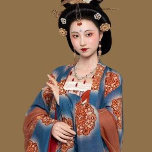 青泠谷仿五代壁画引路菩萨贵妇装束唐制汉服复原套装女春秋显瘦