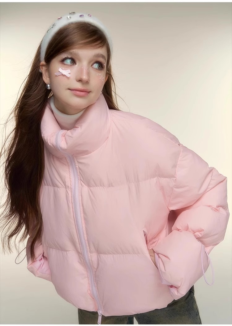 羽绒服女短款2024新款冬季设计感面包服