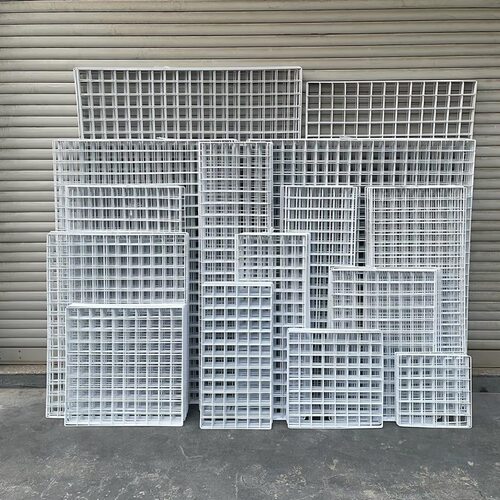 网格网片白色隔板铁丝挂网墙面铁艺格子网