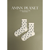 薄款 AMNN 夏季 蝴蝶结中筒袜女纯棉日系jk少女甜美芭蕾风堆堆袜子