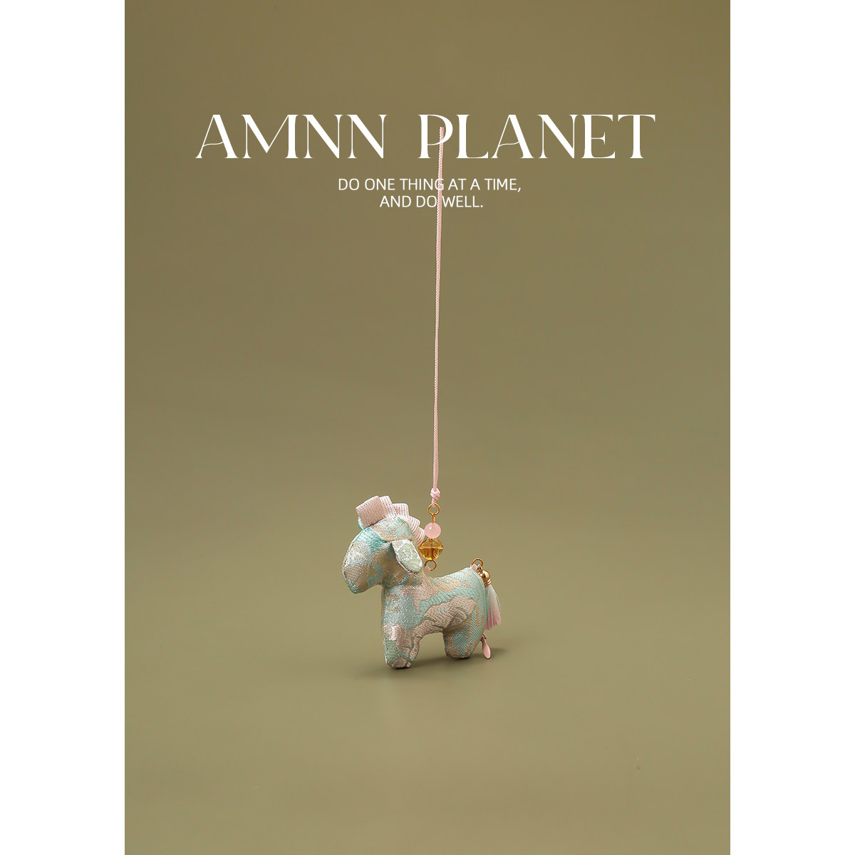 AMNN 小马香囊锦缎包挂件创意新中式汉服腰佩压襟仿宋锦香包车挂