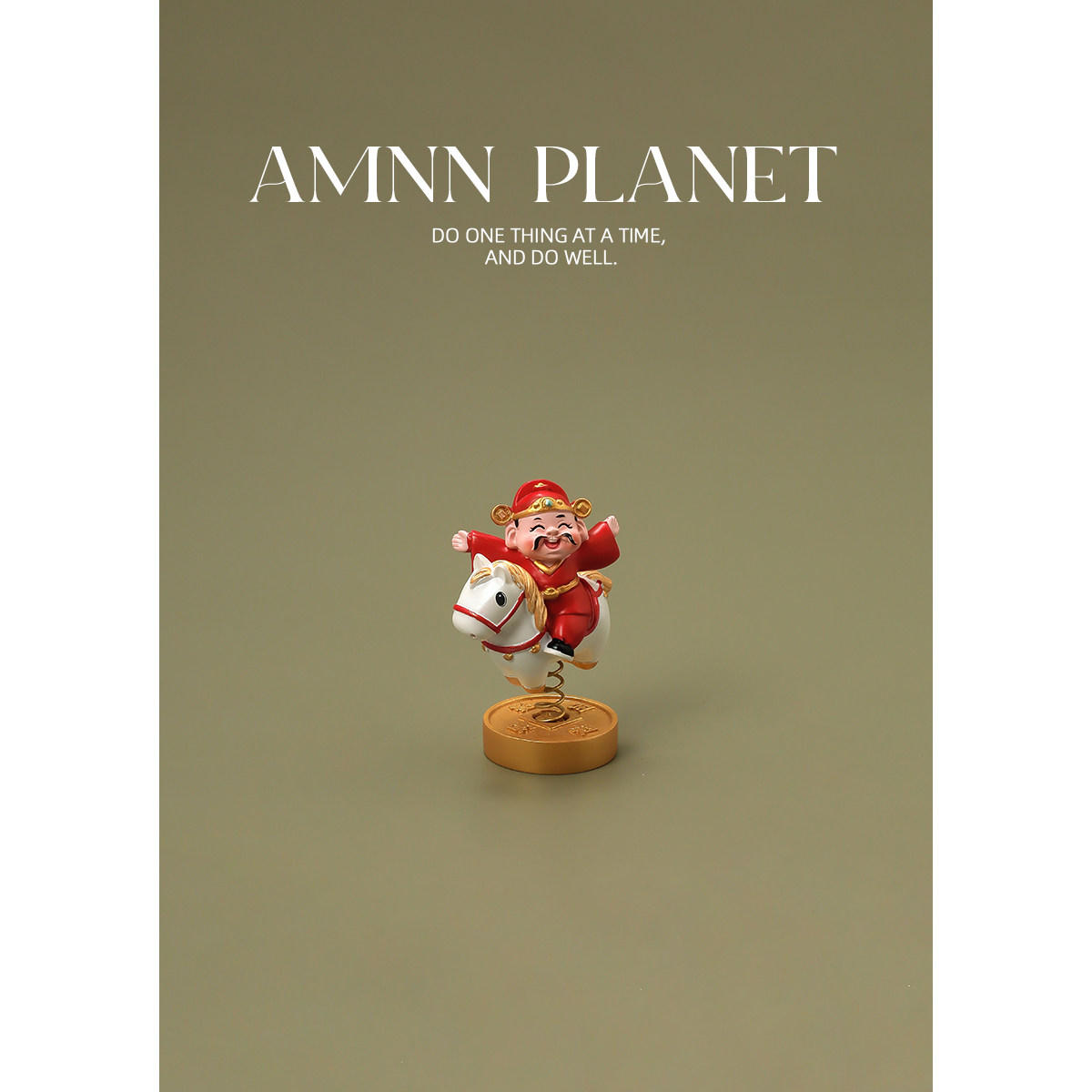 AMNN 马上摇摇财神汽车摆件创意高颜值玄关办公室工位解压装饰