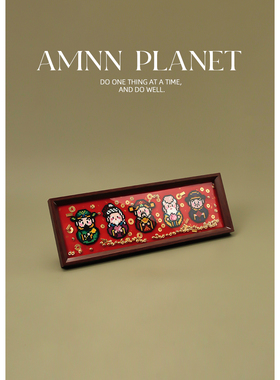 AMNN 五福临门新春节日拼豆家居桌面摆件创意中式国潮氛围感装饰