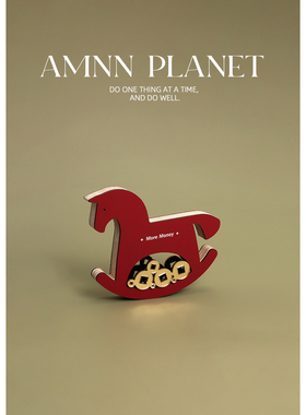 AMNN 马上有钱创意摆件客厅玄关办公桌装饰乔迁新居聚财礼物摆饰