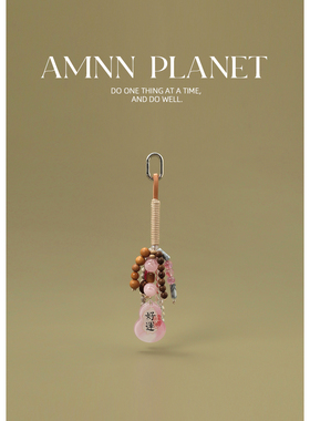 AMNN 天然菩提子好运满愿种子车钥匙扣挂件创意设计感包包挂饰