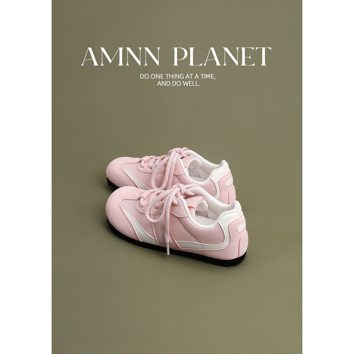 AMNN丑萌可爱圆头网面德训鞋子