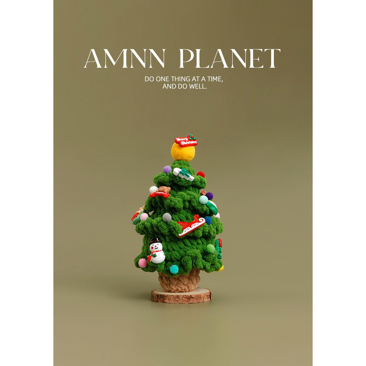 AMNN手工制作毛线圣诞树