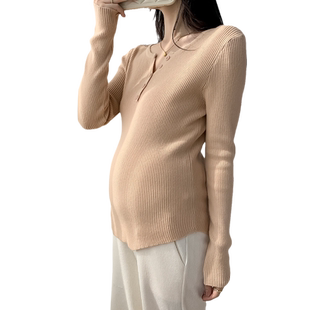 孕妇毛衣女秋冬宽松款孕妇装冬季外穿内搭针织打底衫显瘦冬天上衣