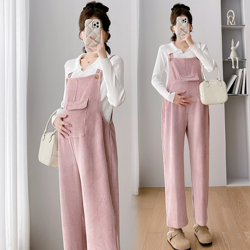 孕妇背带裤套装秋冬款时尚洋气孕妇装春秋外穿吊带长裤灯芯绒裤子,孕妇装/孕产妇用品/营养,孕妇背带裤,淘宝优惠券,粉丝福利购,淘宝优惠卷