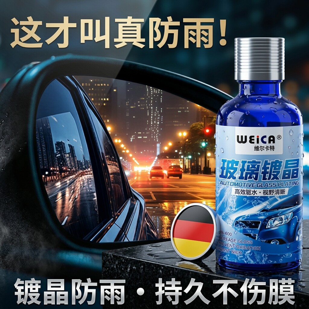 汽车玻璃镀晶防雨喷雾长效疏水驱水剂前挡风后视镜镀膜用品不挂水