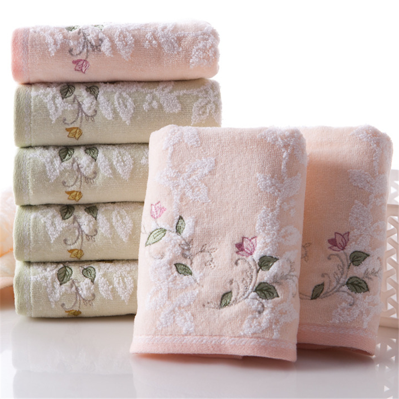 2条金号纯棉吸水柔软成人家用毛巾全棉绣花中式古典新款S5000面巾