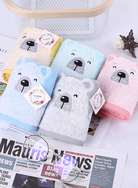 正品金号纯棉A类卡通洗脸巾柔软吸水可爱家用全棉05KA0039A马卡龙