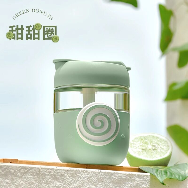 {直播抽奖专用}玻璃水杯女生新款可爱便携高颜值带吸管咖啡杯子图片