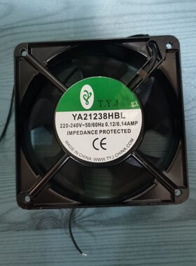 原装T.Y.J 12038 YA21238HSL 220V-240V 0.12/0.14A含油散热风扇