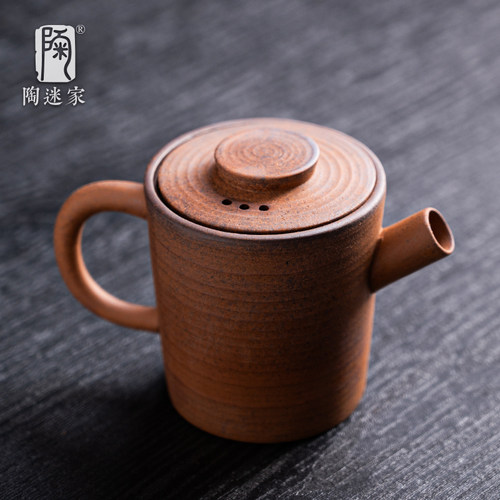 粗陶茶壶老岩泥复古正把壶