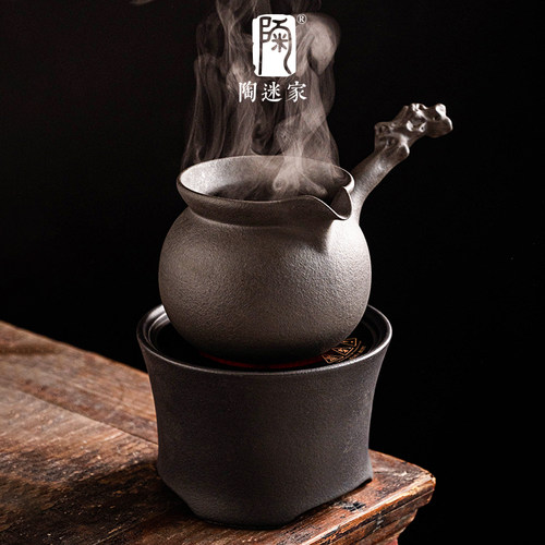 陶迷火山石电陶炉侧把罐罐茶壶