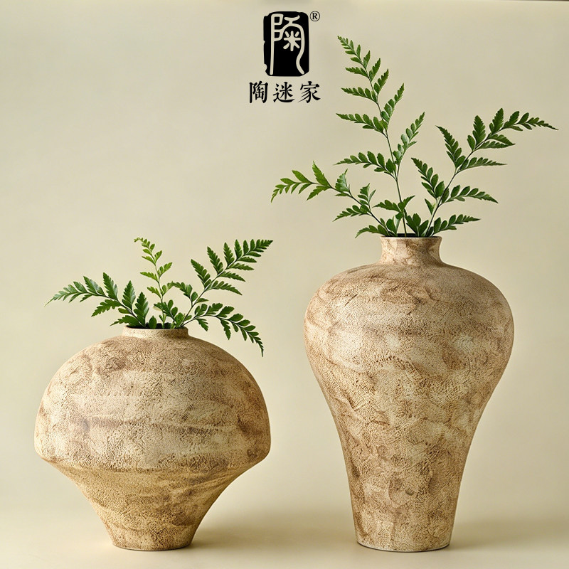 陶迷粉引美人腰花器中式复古花器