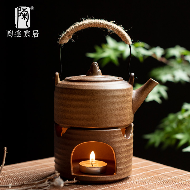 陶迷柴烧提梁壶家用粗陶泡茶壶