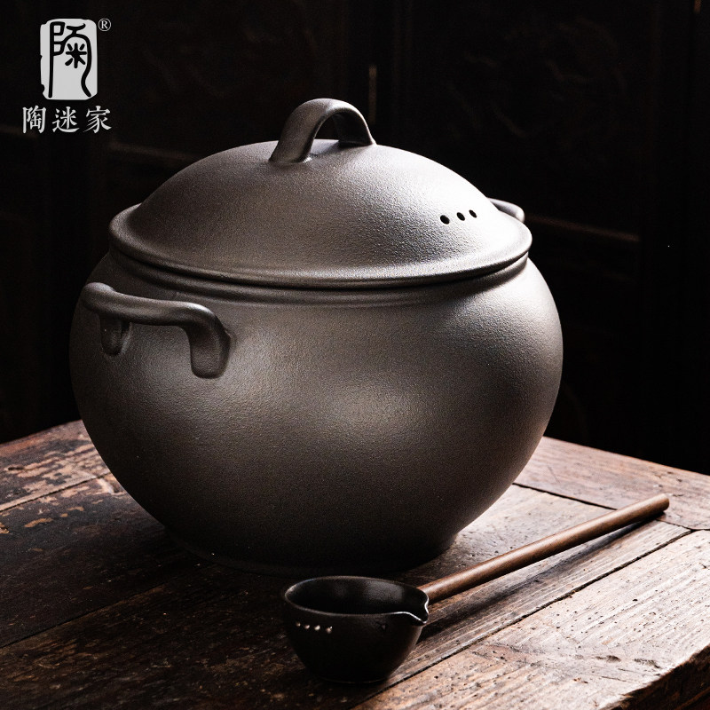 陶迷新中式煮茶釜茶室茶馆养生超大容量5500ml煮茶壶电陶炉烧水壶
