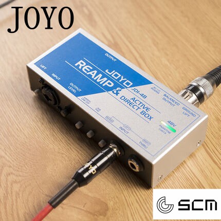 JOYO卓乐JDI-48有源DI盒子支持REAMP&ACTIVE前置放大器接调音台