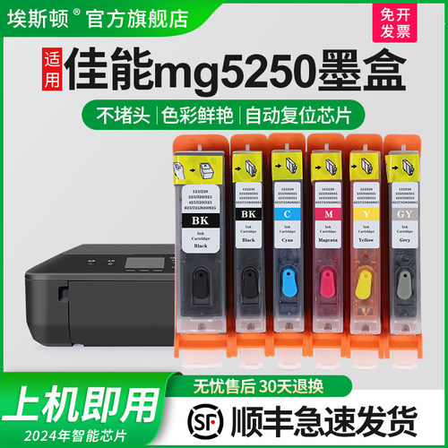 适用佳能MG5250打印机专用墨盒
